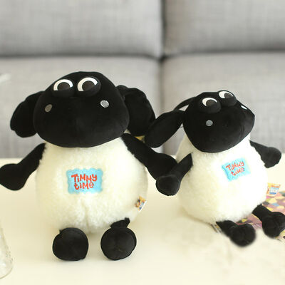 Плюш овец Shaun шаржа животный мягкий Toys горячая заполненная черная белизна