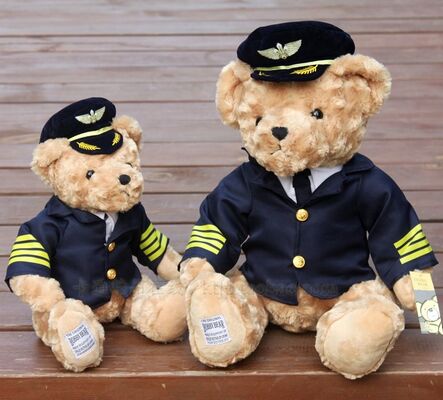 Животное 8 дюймов заполненное Toys пилотный плюшевый медвежонок с формами для подарков промотирования