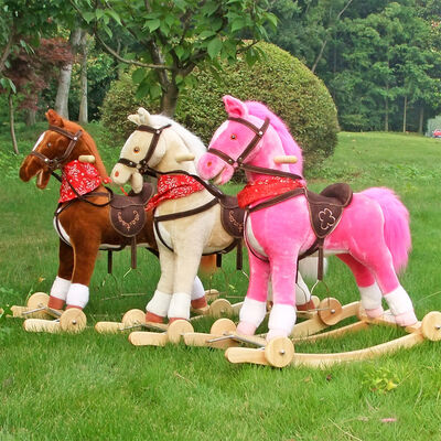 Лошадь милых детей тряся Toys ядровым Moving большой рта водить кабелем светлый