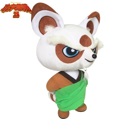 8 плюш шаржа дюйма 3 мастерский заполненный Shifu Toys зеленый цвет и белизна