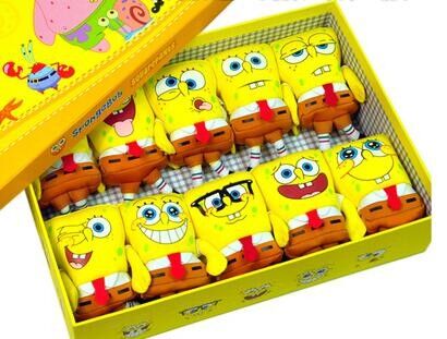 Фасонируйте шаржу тип SpongeBob 20 различным игрушки выражения заполненные плюшем