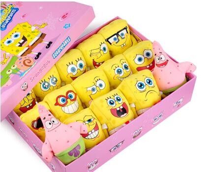 Фасонируйте шаржу тип SpongeBob 20 различным игрушки выражения заполненные плюшем