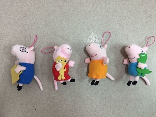 Игрушки игрушки плюша свиньи Peppa заполненные Keychain для подарков промотирования