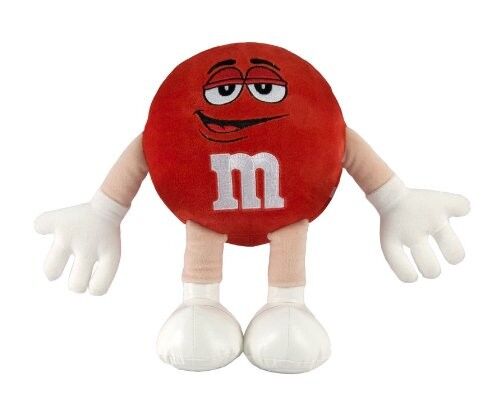 Животные красного характера M&M заполненные для младенцев, малых игрушек плюша