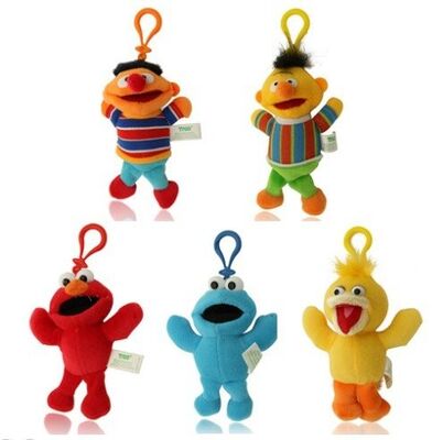 Милые игрушки плюша улицы сезама заполненные Keychain с крюком для подарков промотирования