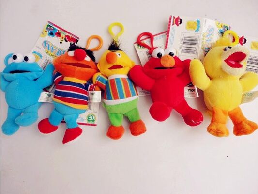 Милые игрушки плюша улицы сезама заполненные Keychain с крюком для подарков промотирования