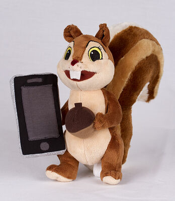 Смешной игрушка заполненная нежностью Fox плюша с Iphone, материал полиэфира