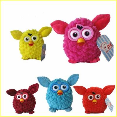 Игрушки плюша шаржа заполненного животного Furby с пластичным глазом для собрания