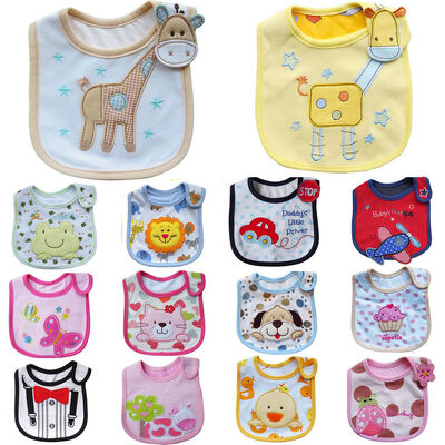 Bibs Washable голубых Bibs младенца Elephent изготовленных на заказ устранимые подавая