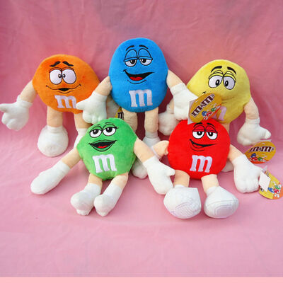 Желтым подгонянные игрушки плюша Keychain игрушки M&M заполненные характером малые