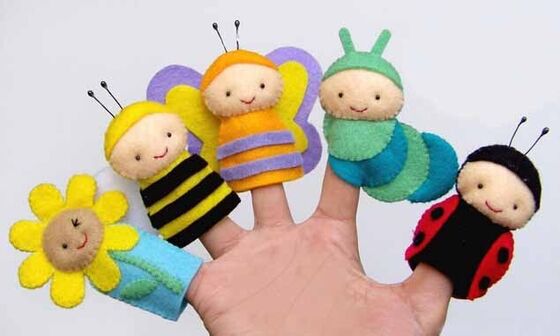 Милые марионетки перста плюша Honeybee/марионетки перста малышей чувствовали OEM