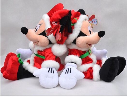 Изготовленный на заказ плюш Toys игрушки мыши Кристмас Дисней Mickey и мыши Минни 45cm