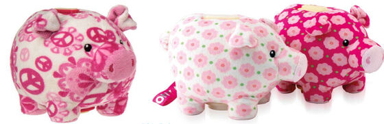 Банк заполненного животного пинка способа Piggy персонализированный для собрания монетки