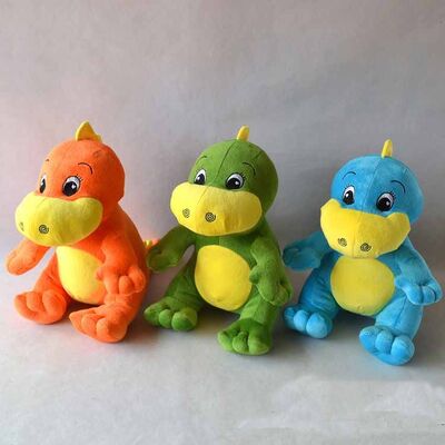Животное дракона Dino животных пущи заполненное Toys, зеленый цвет/синь/серый цвет