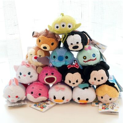 Горячие игрушки плюша собрания Дисней Tsum Tsums для мешка Keychain уборщика экрана мобильного телефона