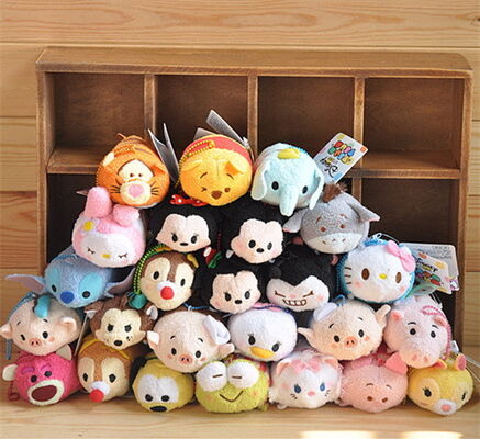 Горячие игрушки плюша собрания Дисней Tsum Tsums для мешка Keychain уборщика экрана мобильного телефона