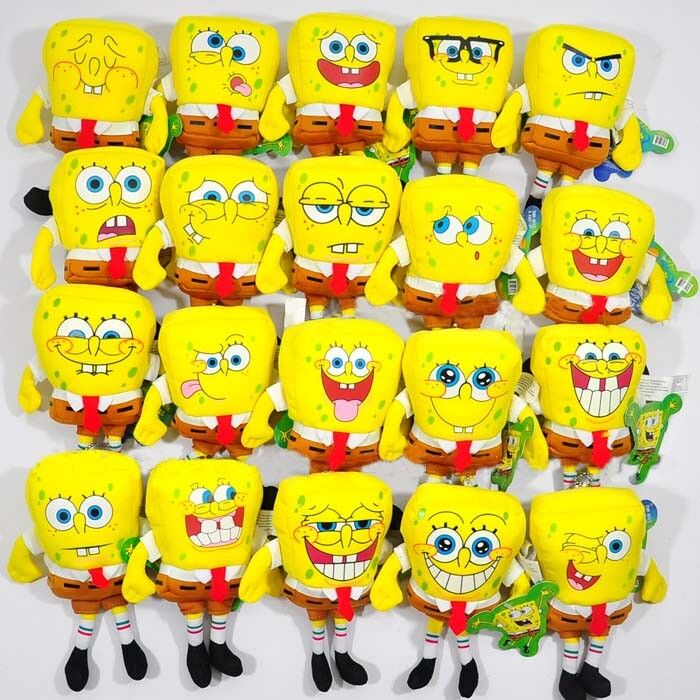 Фасонируйте шаржу тип SpongeBob 20 различным игрушки выражения заполненные плюшем