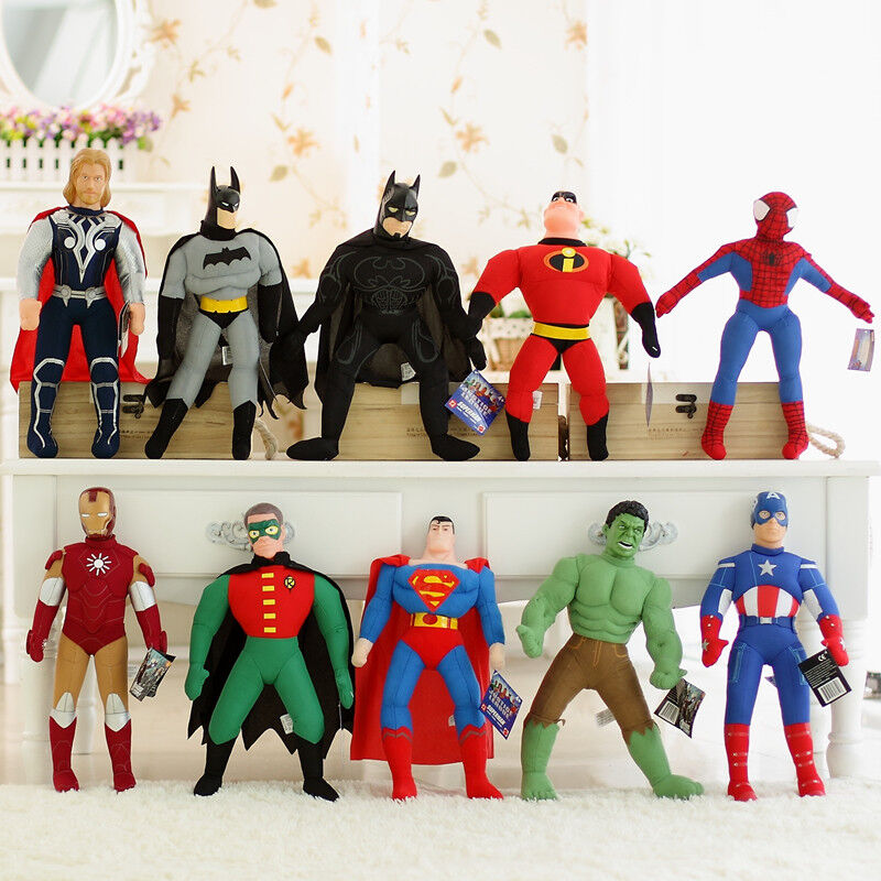 Плюш шаржа EN71 Toys мстители лиги правосудия супермена бэтмэн стальные