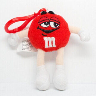 Персонализированные животные красного M&M игрушки плюша характера Keychain заполненные