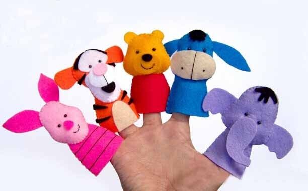 Классический Дисней чувствовал марионеток перста плюша, осла/Tigger/поросенка/Pooh/Elephent