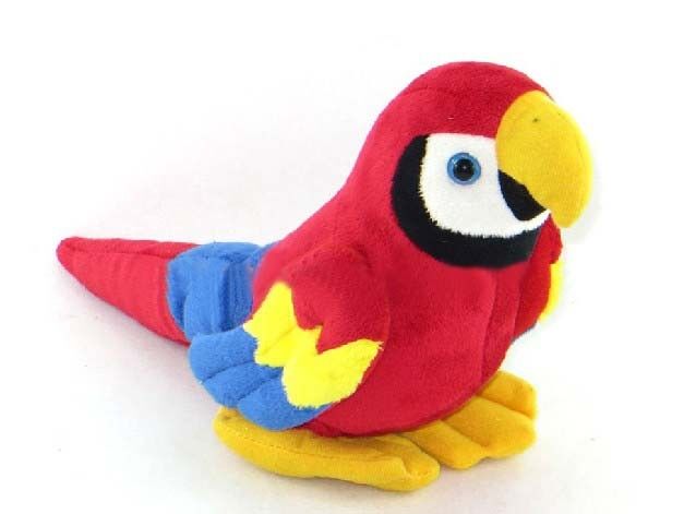 Животное красного попыгая пущи заполненное Toys игрушка плюша детей мягкая